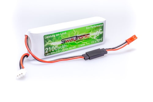 SWAYTRONIC LiFePO4 2S 6.6V 2100mAh 20C/40C JST